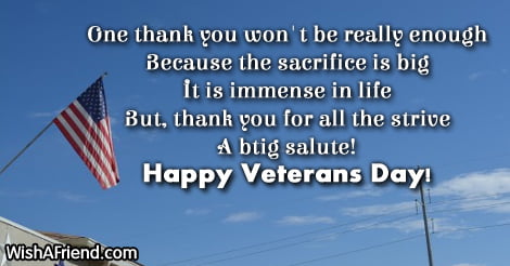 Happy Veterans Day Messages