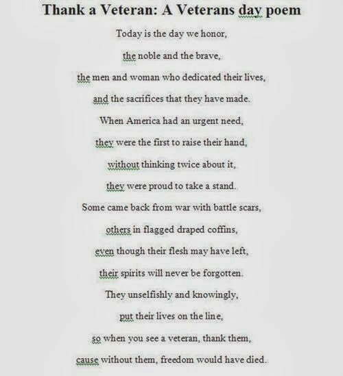 Thank a Veteran A Veterans day poem