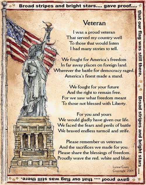 Veterans Day Poems - Veterans Day Tributes Quotes