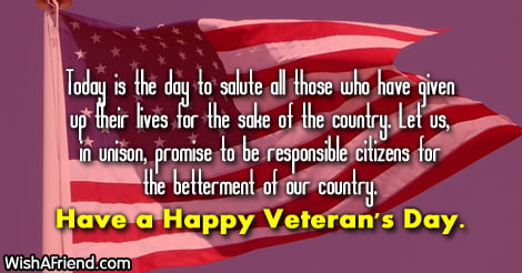 Veterans Day Messages